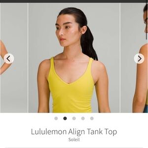 Lululemon Align Tank Top Soleil NWT size 6